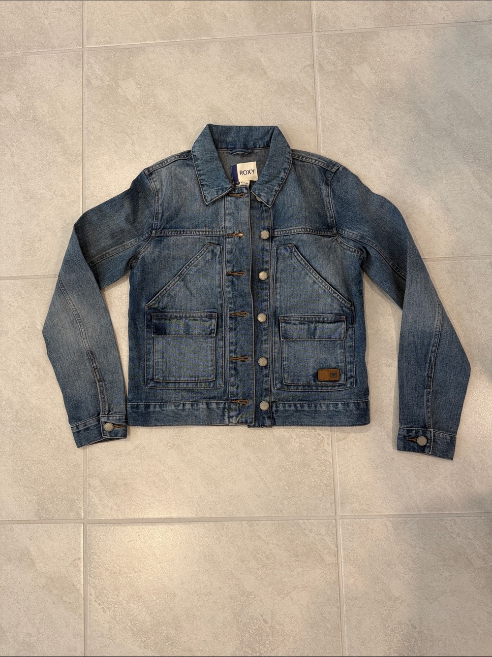 Roxy Medium Blue Denim Jacket